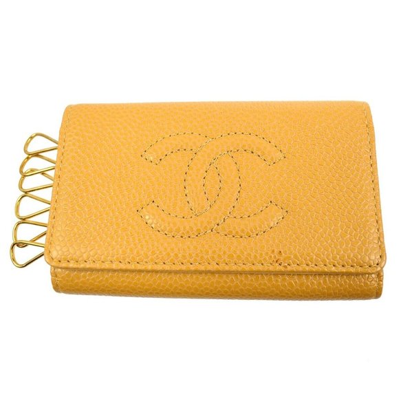 Chanel Beige Caviar Key Case Small Good 120559 - Picture 1 of 14